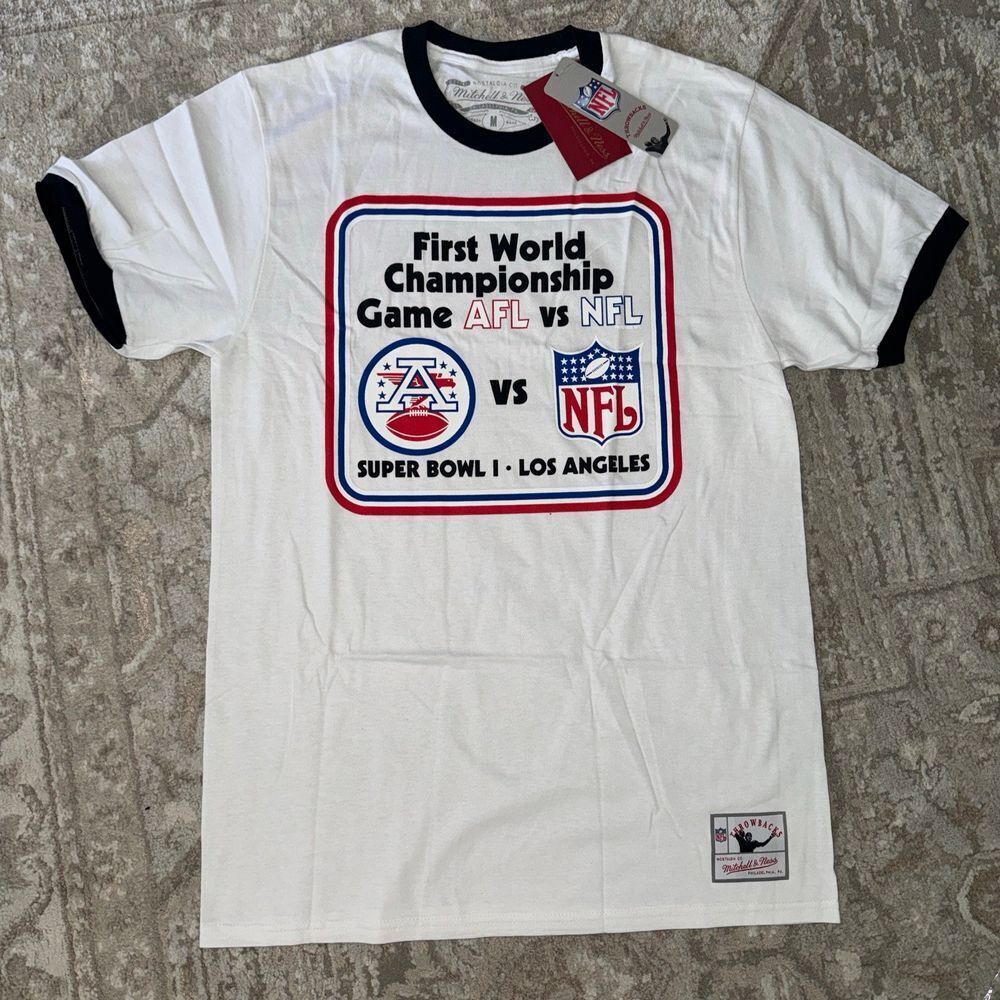 L Mitchell & Ness First‎ World Championship Game AFL vs NFL Super Bowl 1 NEW M